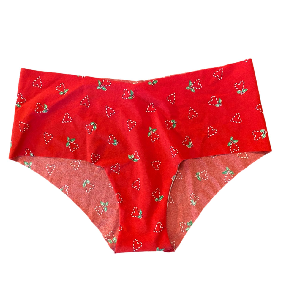 Victoria's Secret Holiday Candy Cane Seamless Cheeky Panties NWT Large